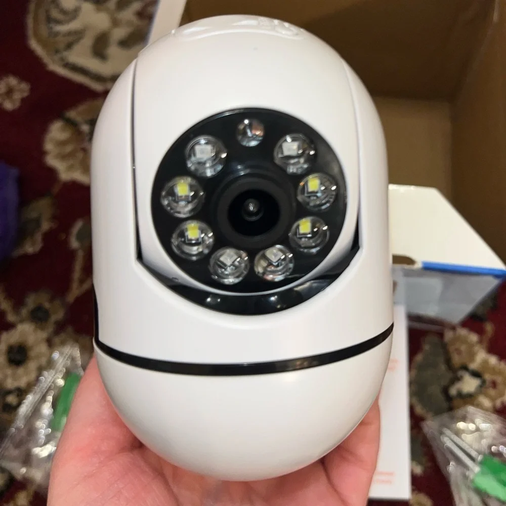 Set of 2 White Surveillance Cameras with USB Cables